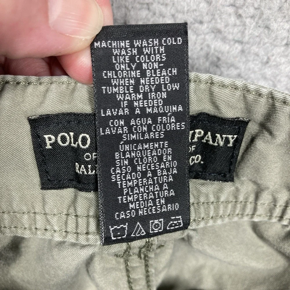 Polo Shorts Mens 34 Olive Green Cargo 12 in Inseam‎ Military Surplus Gorpcore